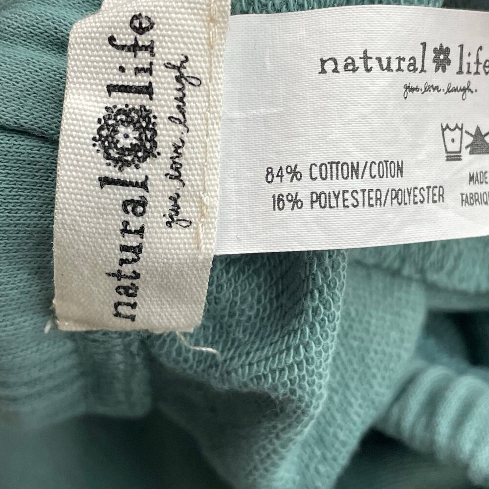 Natural Life Quinn Sweatpants S Teal Boho Sun Rainbow Vintage Floral Jogger - Picture 8 of 12